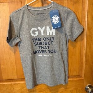 Life Is Good Heather Gray Gym Tee
